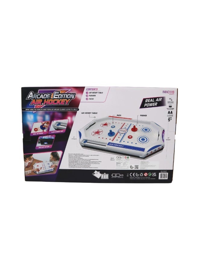 Hostfull Arcade Edition Tabletop Air Hockey – Real Air-Powered Professional Match Game – Portable Mini Hockey Set with Automatic Puck Return and Slide Scoring – High-Speed 1-v-1 Fun for Ages 5+ - Image 2
