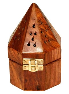 Y&D Wooden Bakhoor Burner/Mabkhara/pyramid shape incense burner/home fragramce/home decor/incense holder/lobandaan/bhakhoor burner  - Image 1
