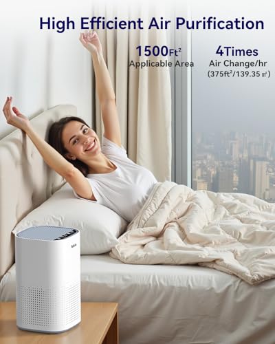 Tailulu Air Purifiers for Home Large Room up to 1500ft², Tailulu H13 True HEPA Air Purifier for Pets Dust Odor Smoke, Air Purifier for Bedroom with 15dB Quiet Sleep Mode for Bedroom Office Living Room - Image 5