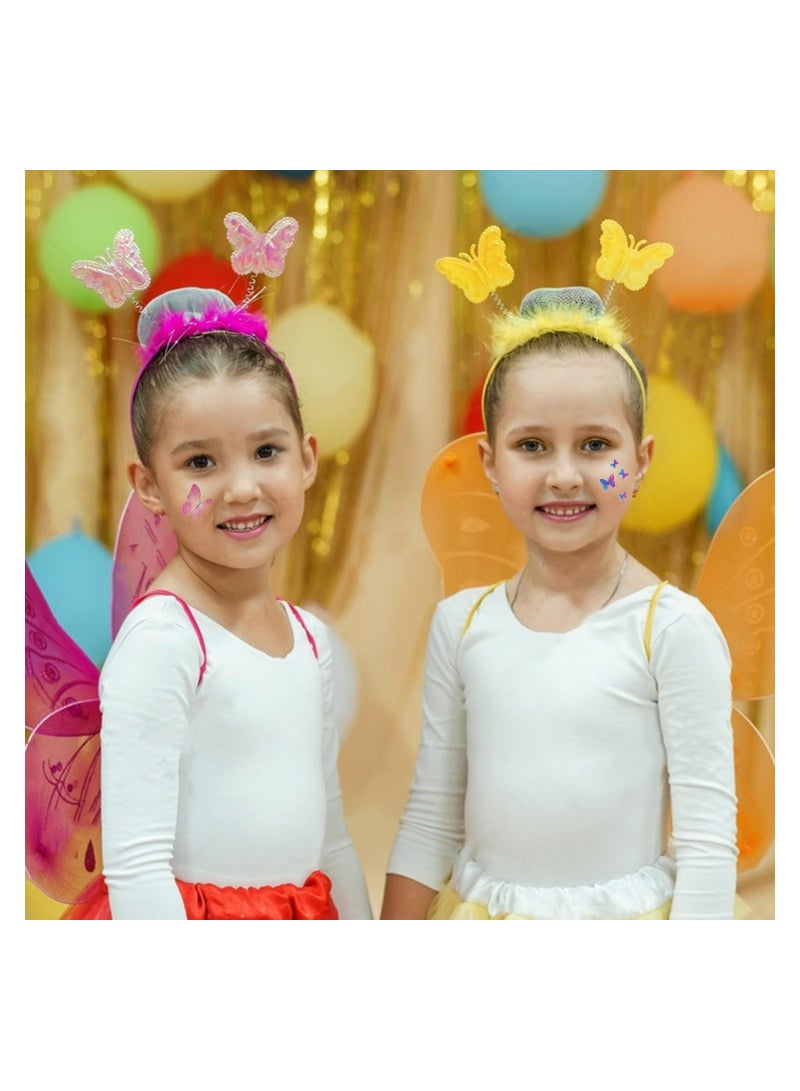 Zikra 130 نمط من وشوم الفراشة اللامعة للأطفال ملصقات فراشة وشوم مؤقتة للفتيات حشوات حقائب الحفلات زينة عيد الميلاد هدايا الفراشة زينة لوازم الحفلات تفضيلات - Image 5