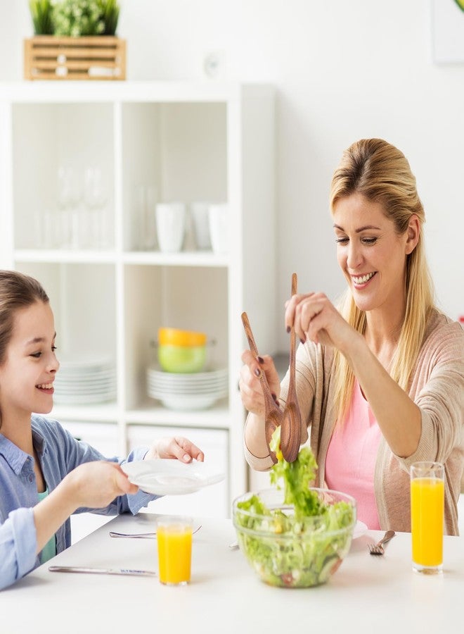 HAKSEN ملاعق طبخ خشبية من هاكسن، قطعتان، أدوات مطبخ خشبية، ملعقة طبخ كبيرة للطبخ والتقديم والخلط - Image 4