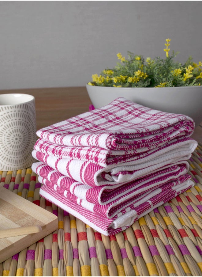 4-Piece Multi Purpose Fabric Highly Absorbent Quick Dry Kitchen For Every Day Cleaning Towel Set 40x60 cm 