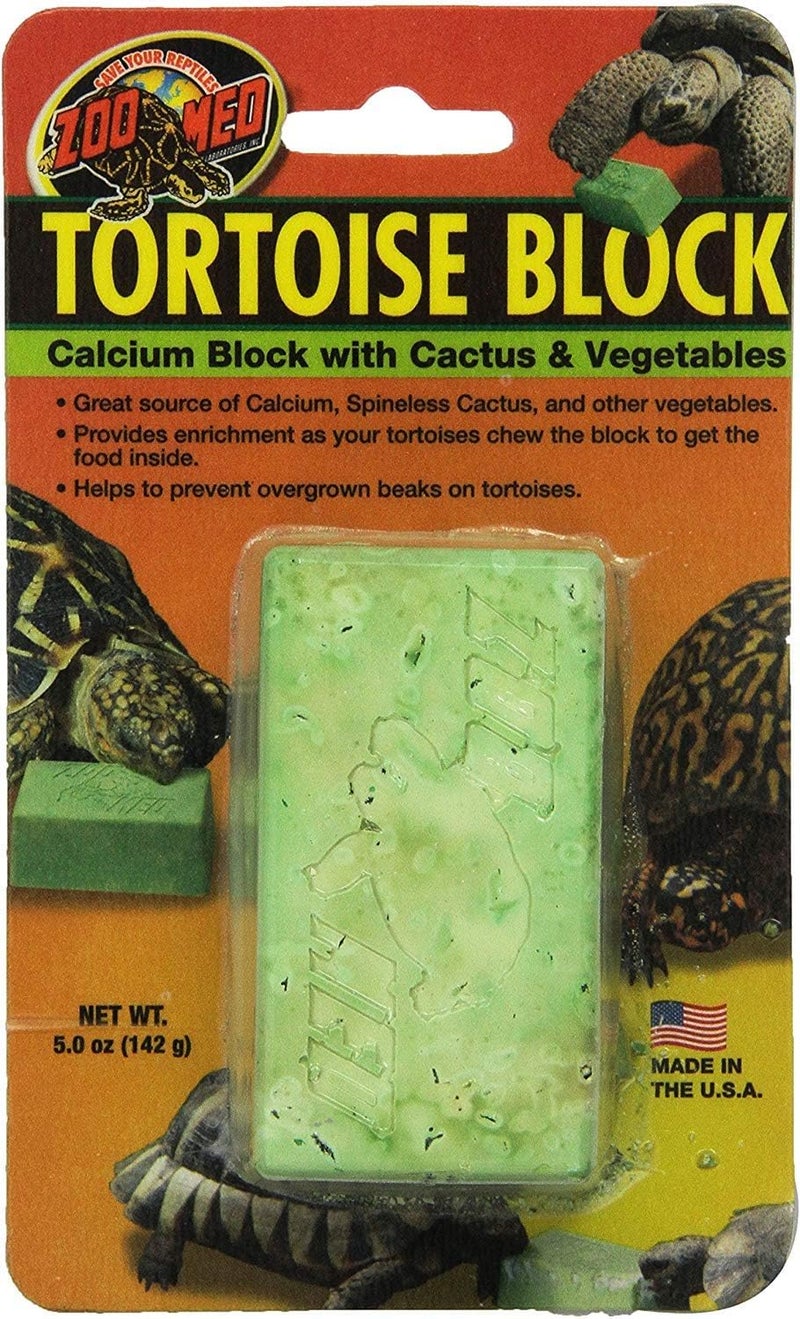 Zoo Med Tortoise Block - Calcium Block with Cactus and Vegetables for Tortoises - Image 1