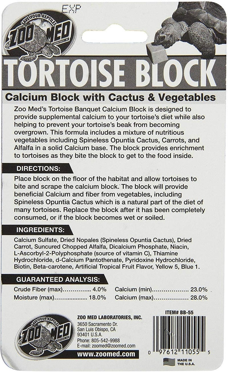 Zoo Med Tortoise Block - Calcium Block with Cactus and Vegetables for Tortoises - Image 2
