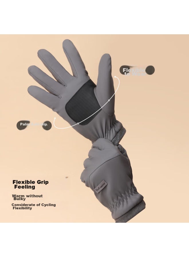 MIIOW Maoren Gloves For Men, Winter Skiing Cycling Warm Windproof Cold-resistant Fleece-lined Electric Bike Driving Gloves, New Year Gift - Image 4