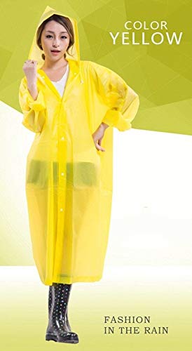 Visions India Unisex's Standard Length Rain Coat (Evaraincoat-Yellow - Image 2