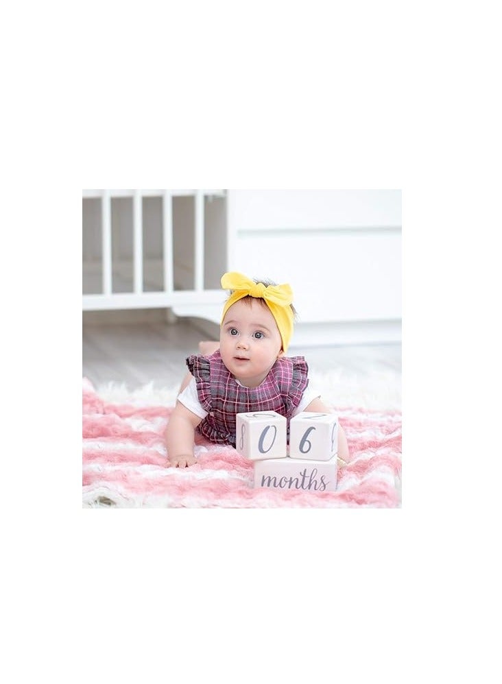 ORiTi أربطة رأس للبنات الصغيرات - أربطة شعر قطنية مصنوعة يدويًا للأطفال والرضع مع أربطة، إكسسوارات شعر للأطفال - Image 4