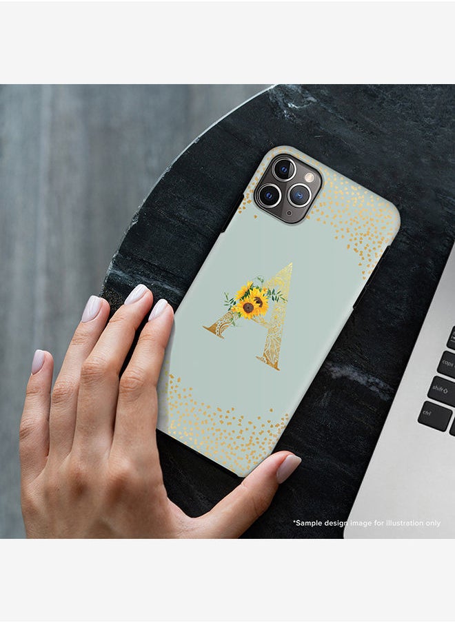 Monogram Tough Series for Apple iPhone 11 Pro Max Custom Initials Floral Mandala Pattern Tough Pro Dual Layer hybrid PC inner TPU protection Alphabet- B (Light Green)