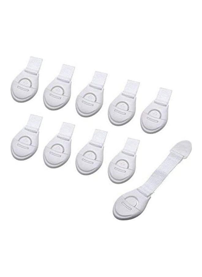 Generic 10-Piece Door Cabinet Cupboard Safety Lock White  - Image 1