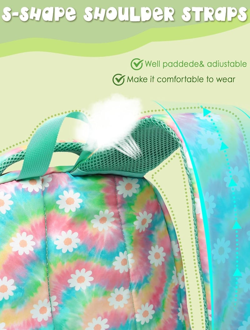 Frantic Waterproof Polyester 26 L School Backpack School Bag Daypack Picnic Bag For Boys & Girls(RR_Multi_Flower) - Image 2