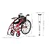 DOITOOL Mini Wheelchair Crutch Props Realistic Doll Wheelchair Figurine Decorative Miniature Crutch Dollhouse Accessory for Playset red - Image 4