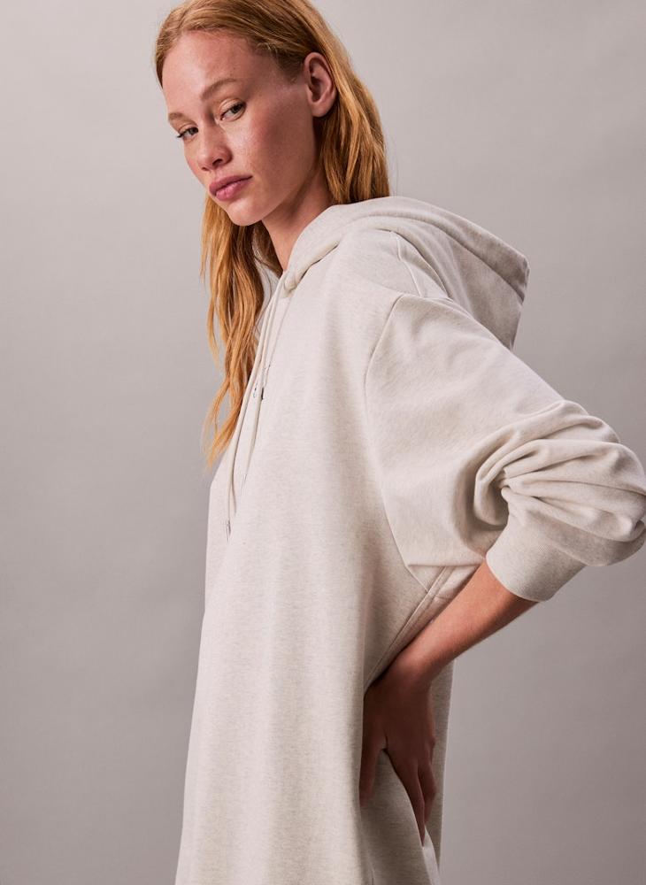 Calvin Klein Jeans Logo Mini Dress With Hoodie - Image 3