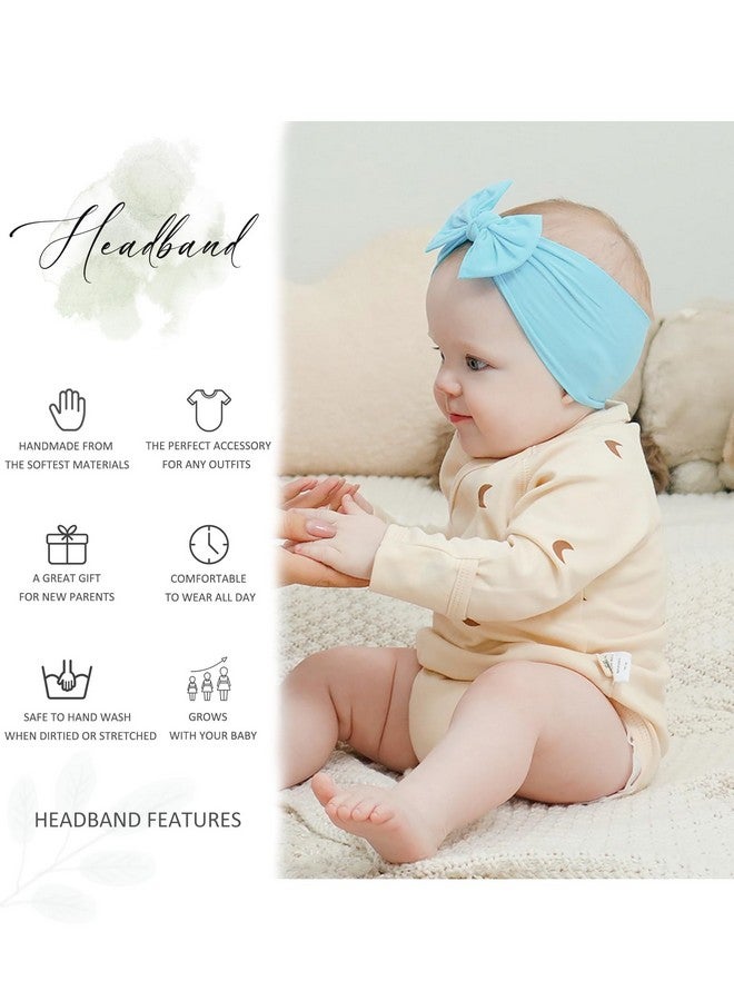 چولي بوز 12 قطعة عصابات رأس من النايلون للأطفال مع ربطة شعر مرنة للفتيات حديثي الولادة والأطفال الصغار إكسسوارات شعر الأطفال مجموعة ألوان فاتحة ناعمة - Image 4