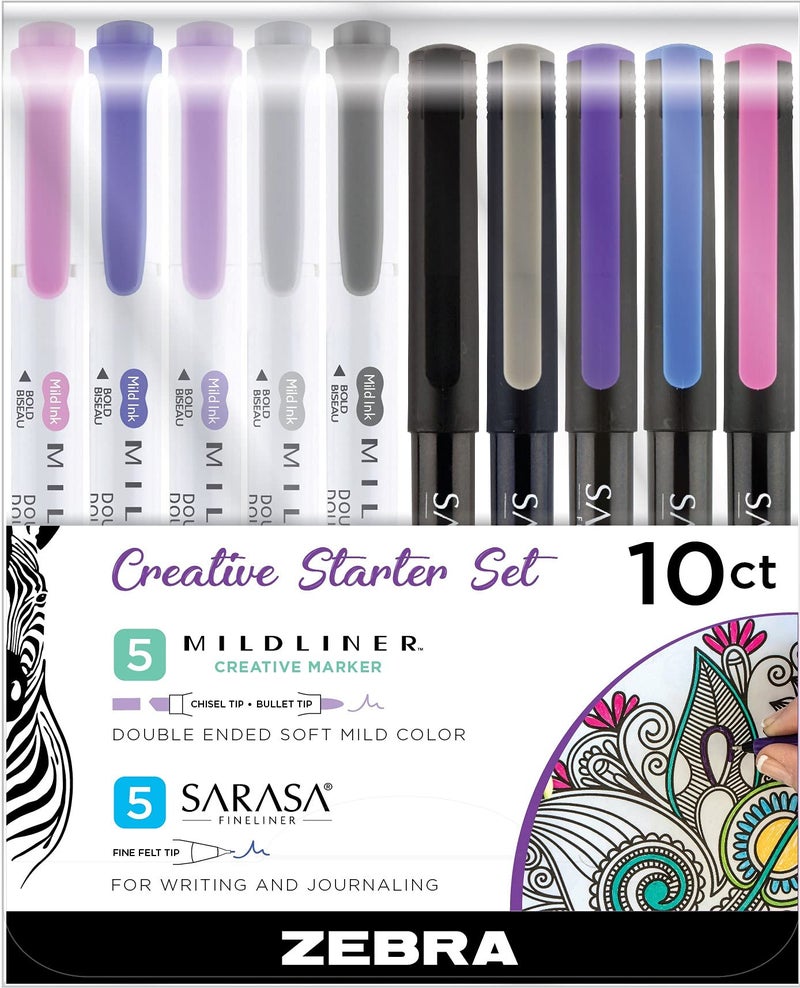 Zebra Pen Creative Starter Set, purple/gray - Image 1