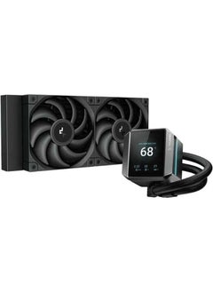 DEEPCOOL Mystique 240 Liquid CPU Cooler, 2.8" TFT LCD Screen, 240mm Radiator, 120mm Fan Size, 2150 RPM Fan Speed, 72.45 CFM Fan Airflow, 3400 RPM Pump Speed, FDB Fan, Black | R-LX550-BKDSNC-G-1  - Image 1
