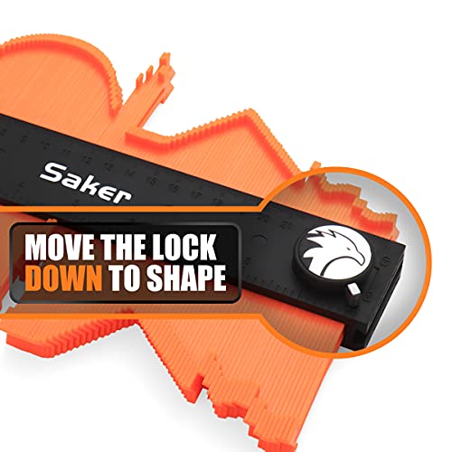 Saker Contour Gauge Profile Tool- Adjustable Lock-Precisely Copy Irregular Shape Duplicator (Unlimited Connection) - Image 2