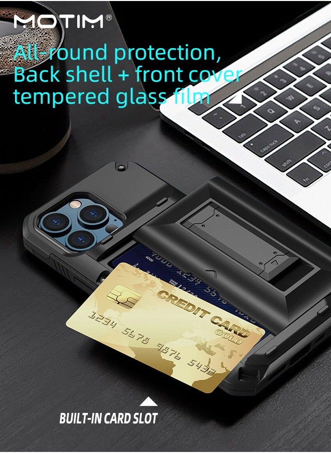 Motim Wallet Case for iPhone 14 Pro/iPhone 14 Pro Max Case with Card Holder, Heavy Duty Shockproof Phone Case with Kickstand/Hidden Card Slot  - Image 2