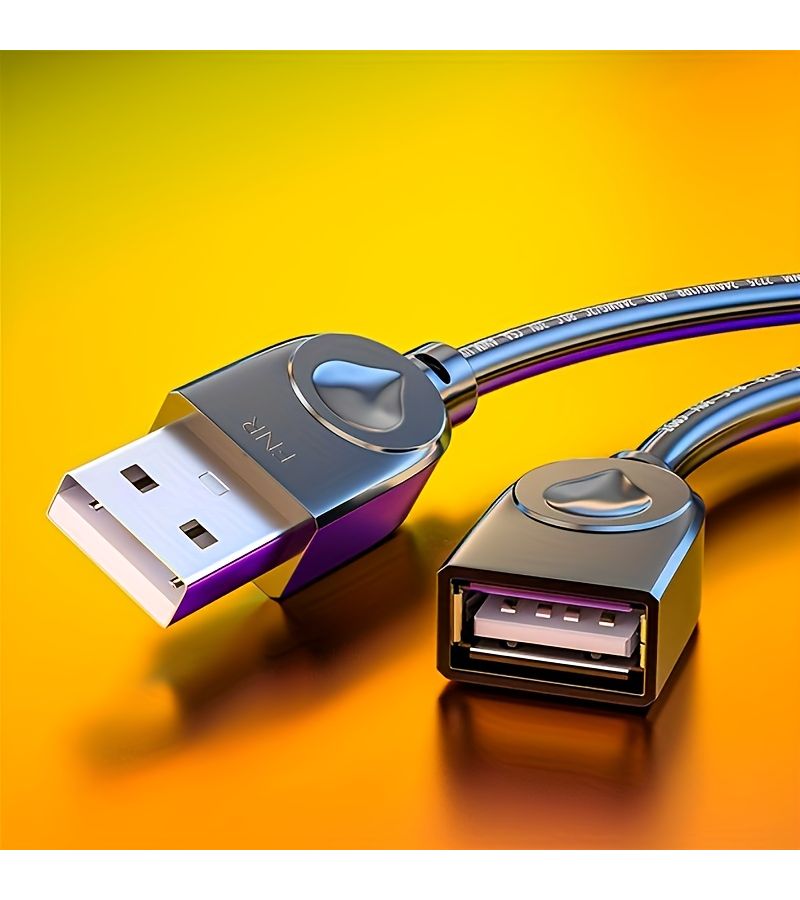 كابل تمديد USB 2.0 بطول 1 متر، ذكر إلى أنثى، سلك بيانات عالي السرعة - Image 2