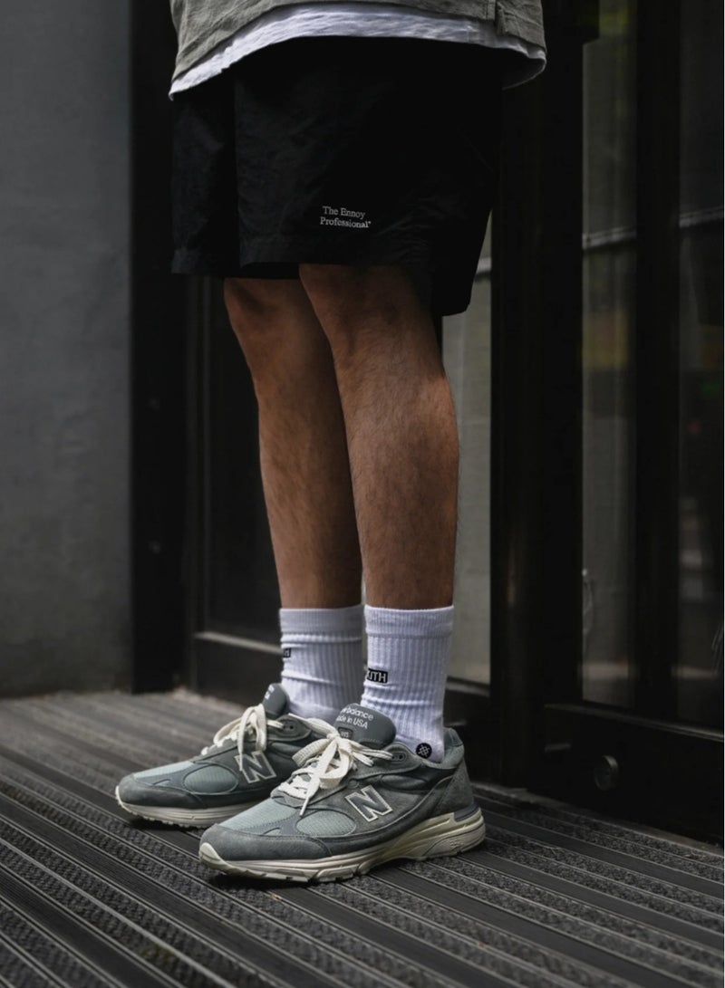 New Balance 993×KITH Casual Colorblock Sneakers Beige/Green For Men/Women/Students  - Image 3