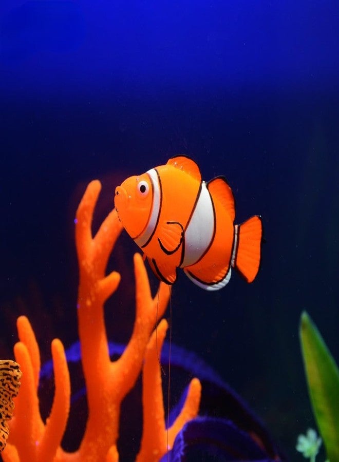 VAYINATO® 2 Pcs Artificial Silicon Floating Simulating Fake Fish for Aquarium Tank Decorations | Looks Like Real | No Harm | No Colour Fade (Nemo Fish) by Petzlifeworld - Image 5
