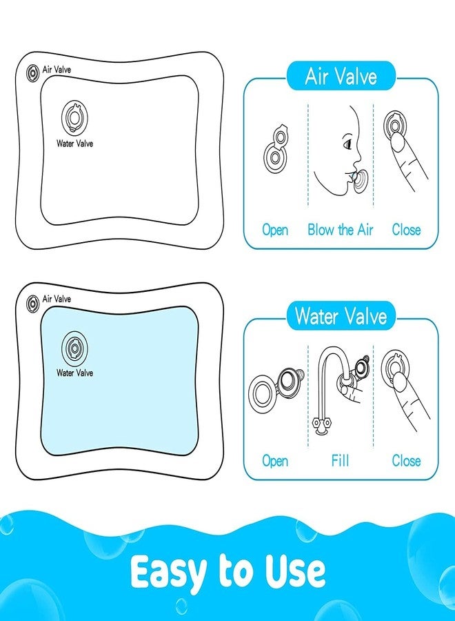 KD ZONE Tummy Time Water Mat | Water Play Mat for Babies Inflatable Tummy Time Water Play Mat for Infants and Toddlers 3 to 12 Months Promote Development Toys Cute Baby Gifts - Image 2