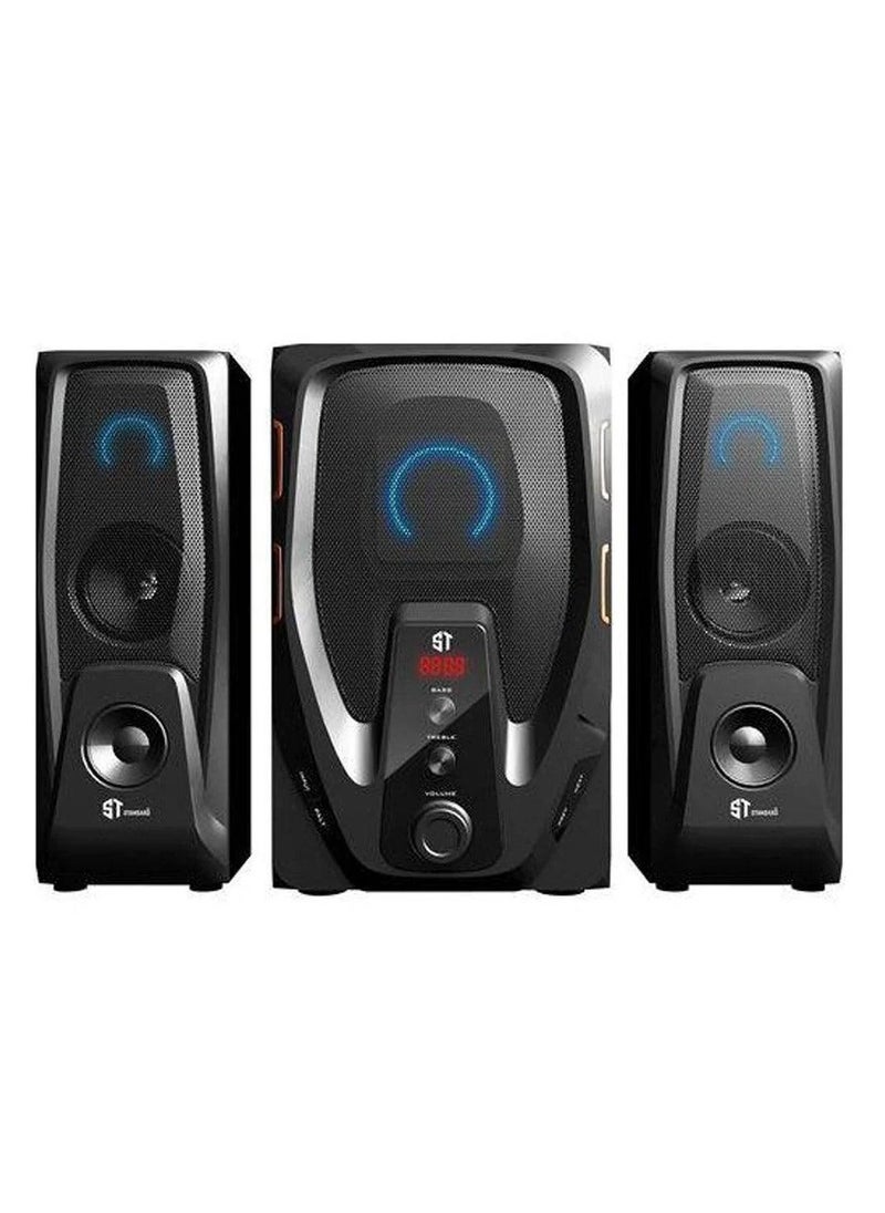 Standard Speaker Standard 2.1 ROAR 6400 Power 64 Watt illuminated multimedia speaker Optical Cable - Aux - Bluetooth - Usb - Sd card - Radio - Led Screen - Remote - Full Function  - Image 2