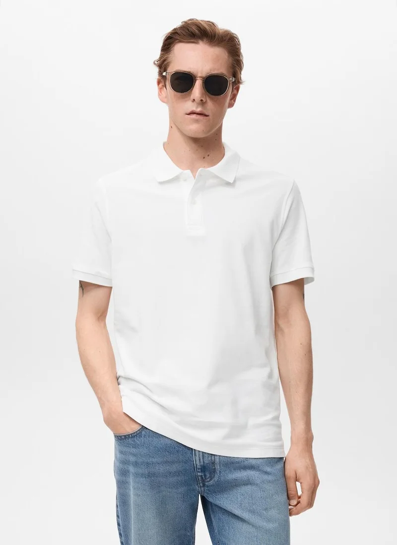 Mango Man Regular-Fit  Piqué Polo Shirt
