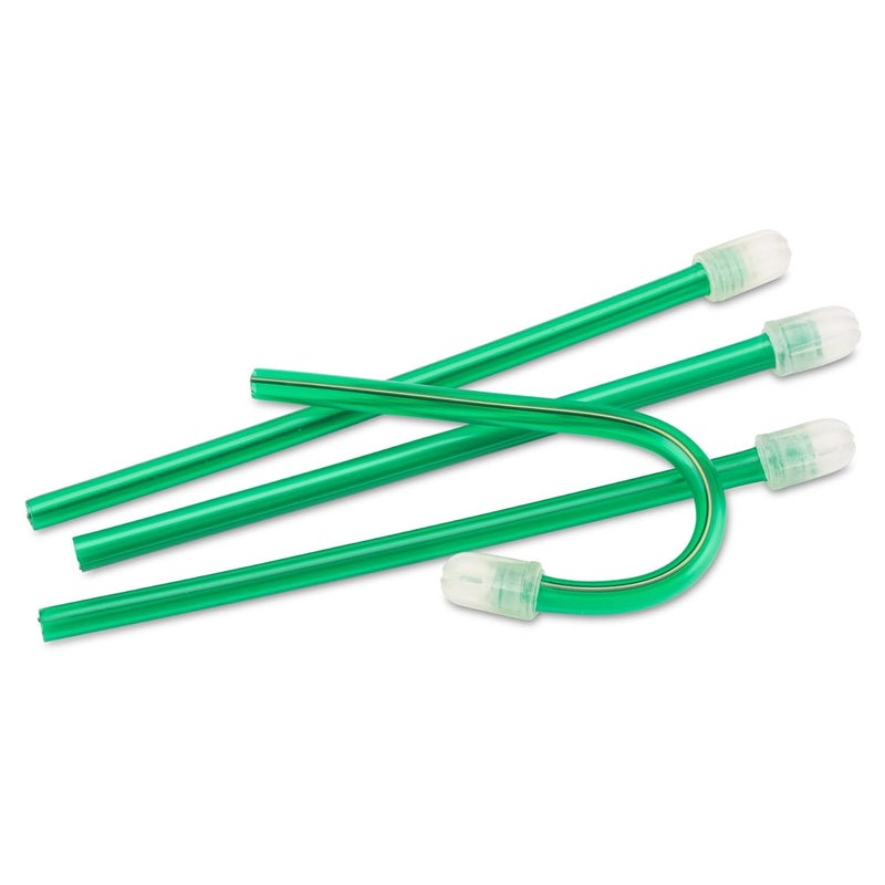 Practicon 7019116 GRE Total Comfort Colorflex Disposable Saliva Ejector, Green, Pack of 100 - Image 2