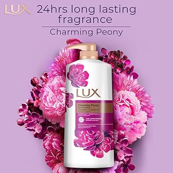 Lux LUX Charming Peony Body Wash with Orange Oil Mens Womens Aromatic LongLasting Fine Fragrance Shower Gel Nourishing Body Cleanser Aromatic Fragrance Bath Soap Pack of 2 1L - Image 4
