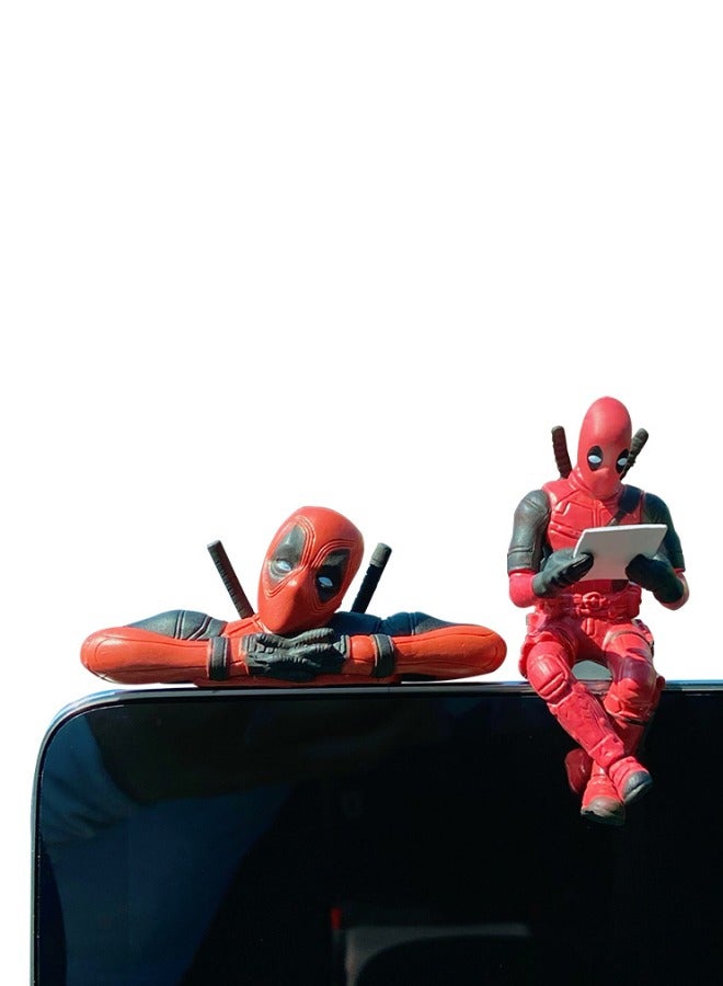 3-Piece Marvel Deadpool Figure Toy Set, Deadpool Model Figure Statue, PVC Character Model Toys, Toy for Desktop/Car Decorations/Collectibles, Gifts for Fans - Image 3