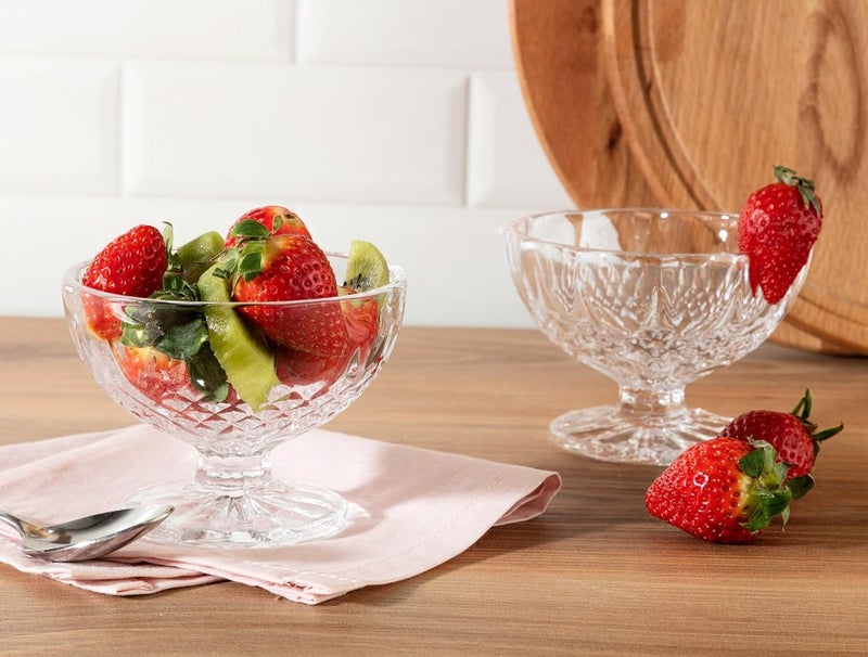 WQR Ice Cream Glasses Cups Dishes for DessertsFruit Sundae Jellies and Pudding Glass 190 ml Serving Bowls Perfect for Home Restaurants and Parties Dishwasher SafeSet of 6 o ice Bowl 6 - Image 1