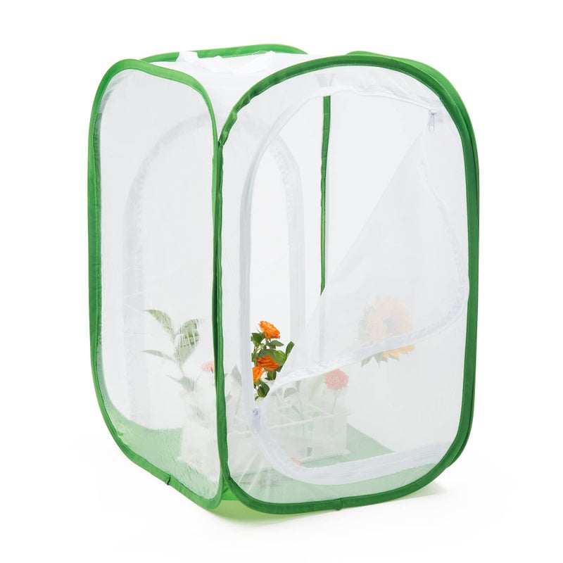 RESTCLOUD Two Doors Large Monarch Butterfly Habitat, Insect Mesh Cage, Caterpillar Enclosure Terrarium Pop-up (24 x 24 x 36 inches) - Image 3