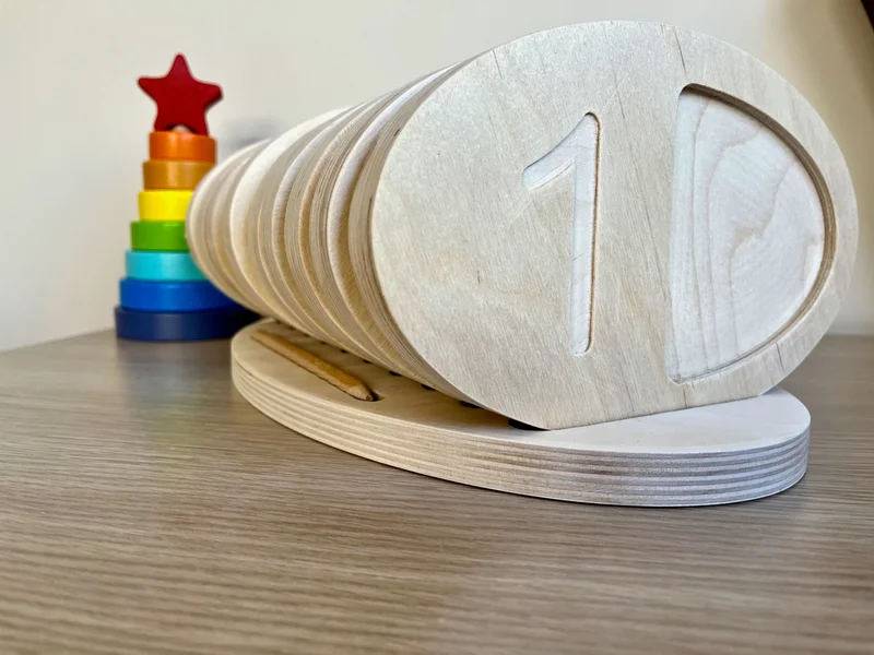 Kidoppo Number Counting Tray Tracing Table | montessori Developmental Toy | wooden Educational Number Counting Tutorial