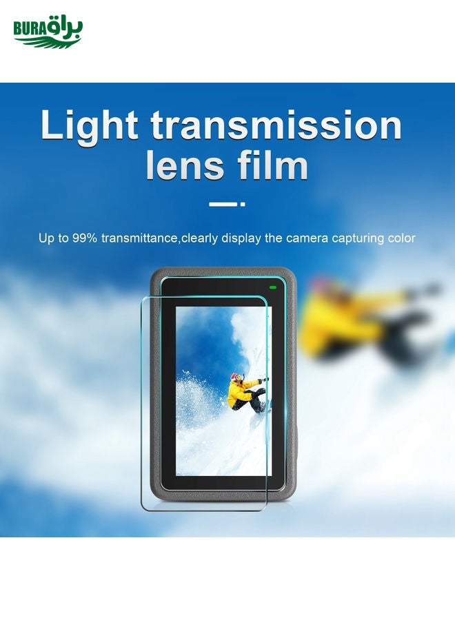 BURAQ For DJI Osmo Action 4 STARTRC 3 in 1 Lens Protector Front and Rear Screen Tempered Glass Films(2 Sets)  - Image 4