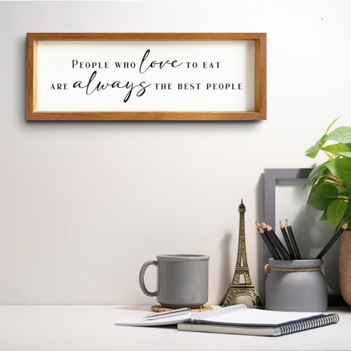ENGVZ Humorous Kitchen Decor Rustic Country Sign Novelty Wooden Framed Kitchen Accessories Inspirational Quotes Farmhouse Hanging Wall Decoration for Home, Dining Room, Office, or Hallway - Image 4