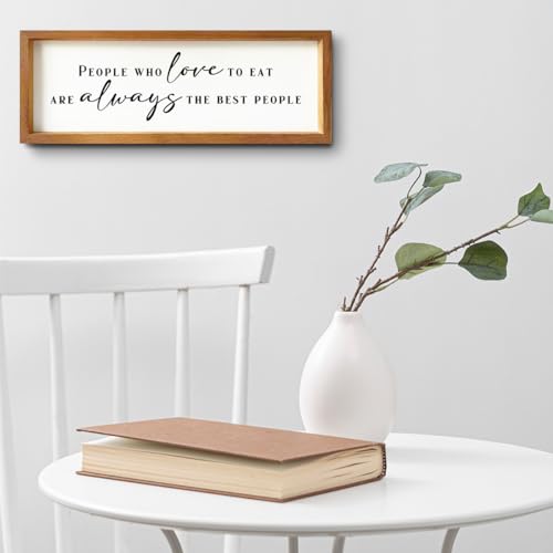 ENGVZ Humorous Kitchen Decor Rustic Country Sign Novelty Wooden Framed Kitchen Accessories Inspirational Quotes Farmhouse Hanging Wall Decoration for Home, Dining Room, Office, or Hallway - Image 5