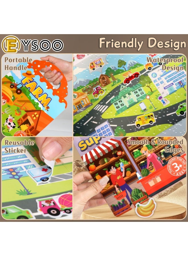 EYSOO Sticker Books 5 Pack Busy Books Kids Reusable Stickers Travel Toy for Kids 3-5 - Image 4