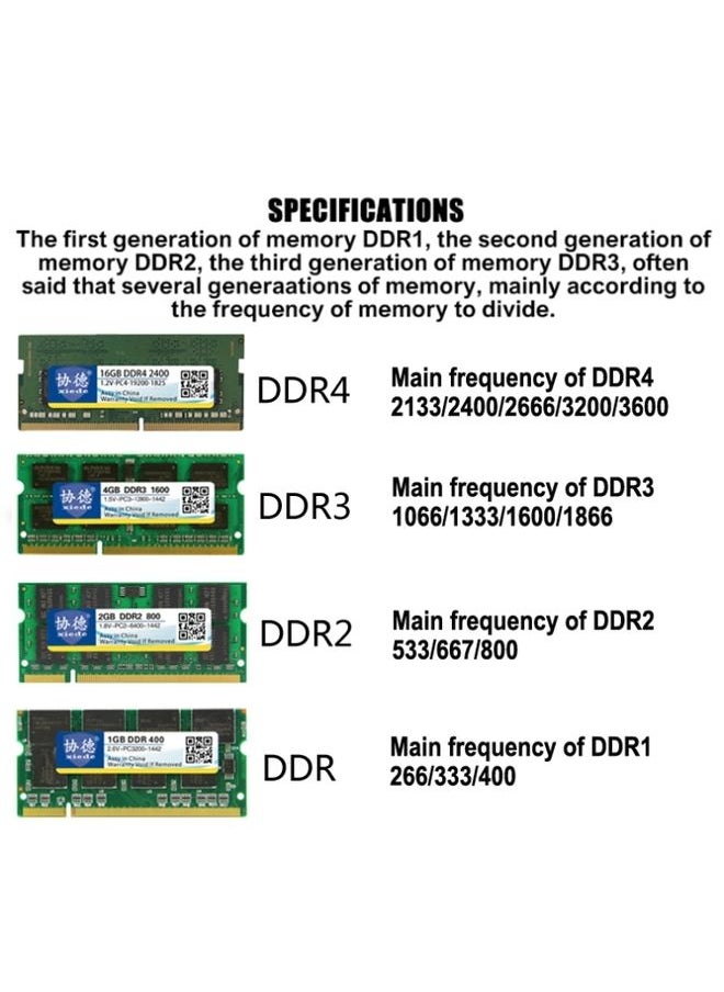 BURAQ - XIEDE X015 DDR2 533MHz 2GB General Full Compatibility Memory RAM Module for Desktop PC - Image 1