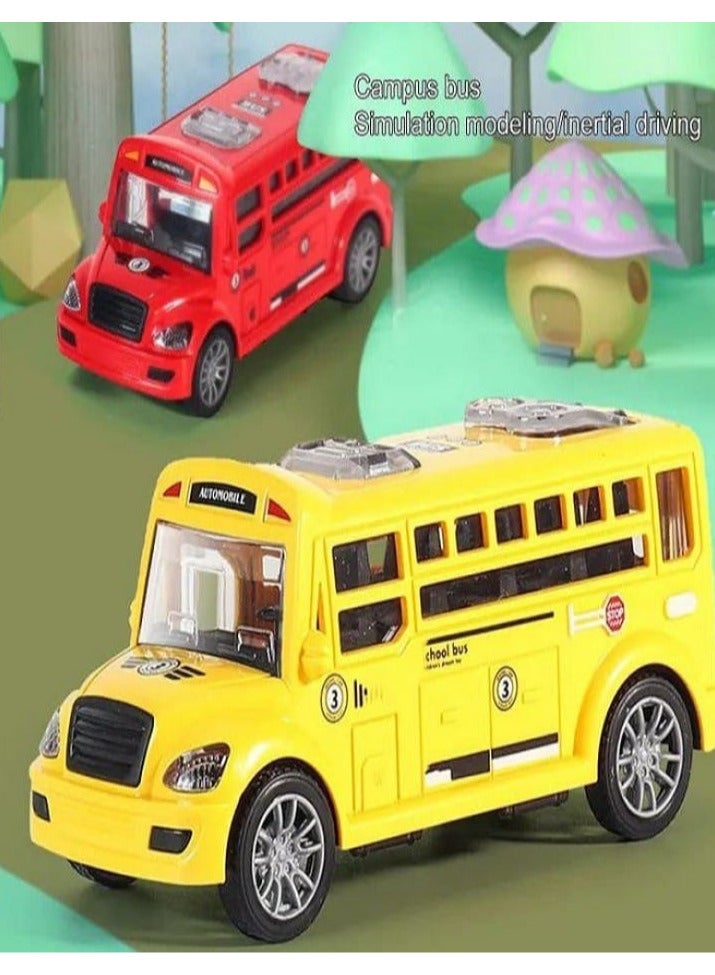 School Bus Toy for Kids - Door Opening - School Bus for Boys and Girls - Drop Resistant - Mini School Bus Model (Orange) - Image 2