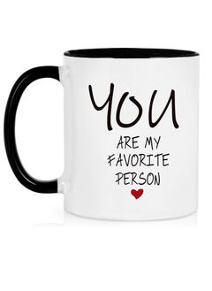 RYN You Are My Favorite Person Coffee Mug, Valentines Day Anniversary for Him Her Wife Husband, Boyfriend Girlfriend Birthday Christmas Ideas, Coffee Mug for Girlfriend 11 Oz  - Image 1
