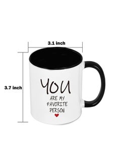 RYN You Are My Favorite Person Coffee Mug, Valentines Day Anniversary for Him Her Wife Husband, Boyfriend Girlfriend Birthday Christmas Ideas, Coffee Mug for Girlfriend 11 Oz  - Image 5