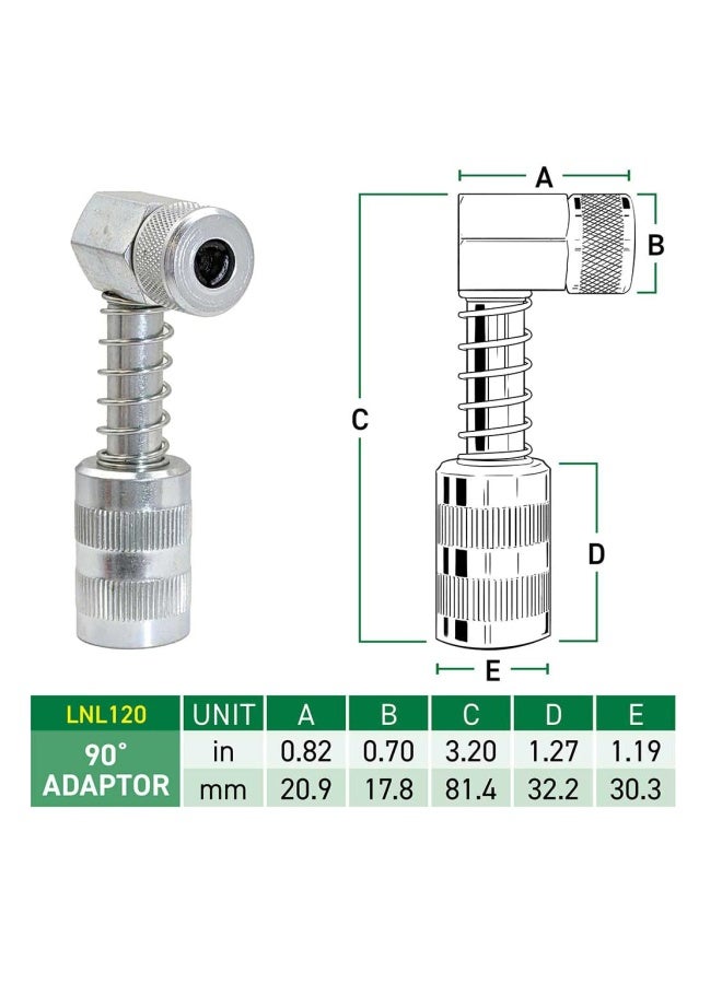 Generic Locknlube  90 Degree Grease Coupler Adapter  - Image 2