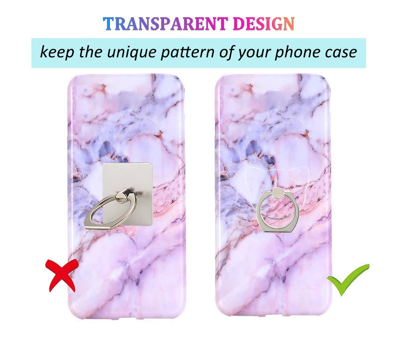 lenoup Transparent Cat Cell Phone Ring Holder Kickstand,360 Rotation Clear Cat Cell Phone Finger Ring Grip Stand for Phones,Pad - Image 2