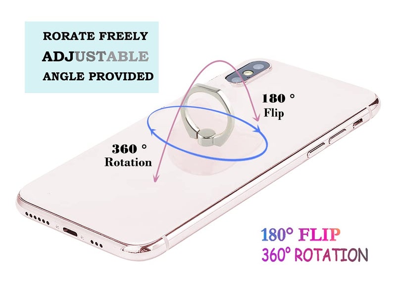 lenoup Transparent Cat Cell Phone Ring Holder Kickstand,360 Rotation Clear Cat Cell Phone Finger Ring Grip Stand for Phones,Pad - Image 3