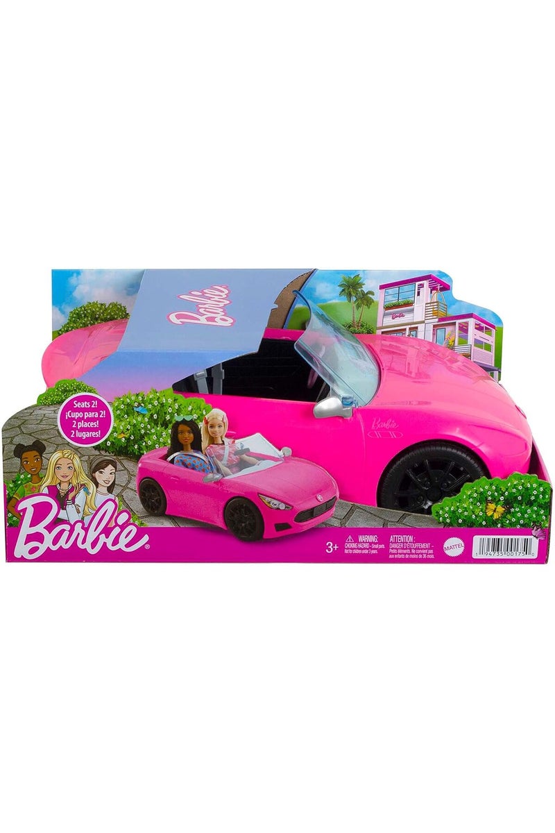 Barbie Pink Convertible 2-Seater Vehicle with Rolling Wheels, for 3 to 7 Year Olds - Image 2
