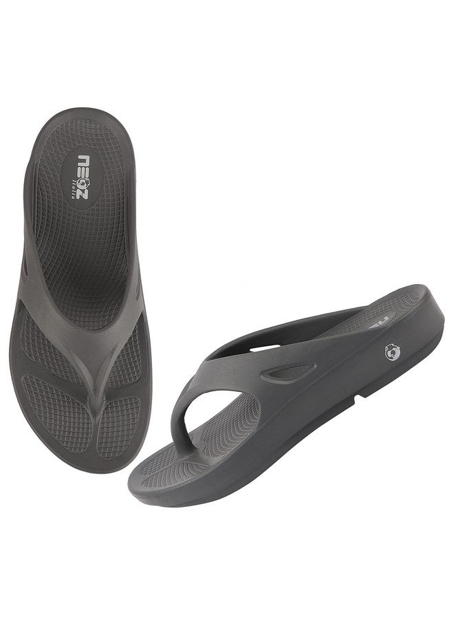 Neoz Extra Soft Men's Slippers with Cushion FootBed for Adult | Comfortable & Light Weight | Stylish & Anti-Skid | Waterproof & Regular Flip Flops for Gents/Boys, M-CLASSIC-CARBON_6 - Image 2