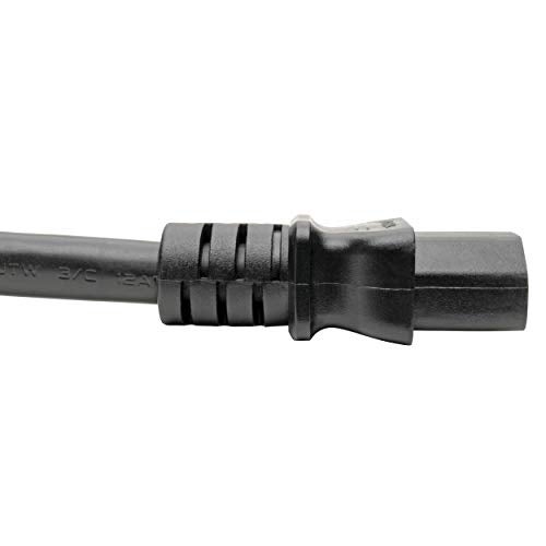 Tripp Lite Heavy Duty Power Cable, C20 to C13 Extension Cord, 14 AWG, 15A 100-250V Computer Cable, 7ft, Black (P032-007) - Image 4