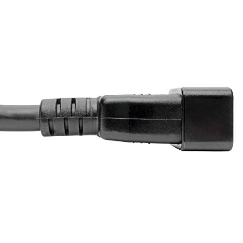 Tripp Lite Heavy Duty Power Cable, C20 to C13 Extension Cord, 14 AWG, 15A 100-250V Computer Cable, 7ft, Black (P032-007) - Image 3