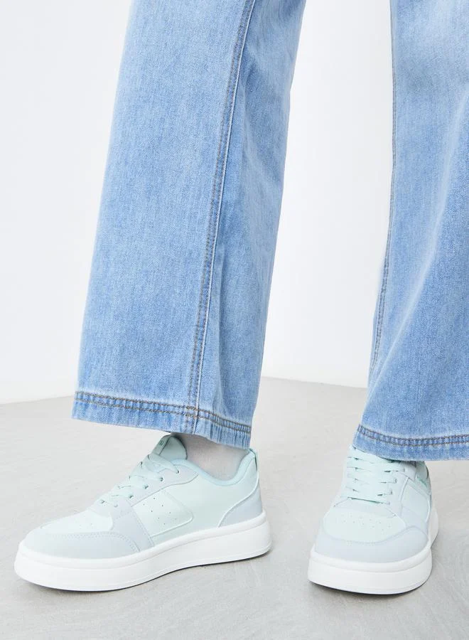 Styli Styli Panelled Lace Up Sneakers
