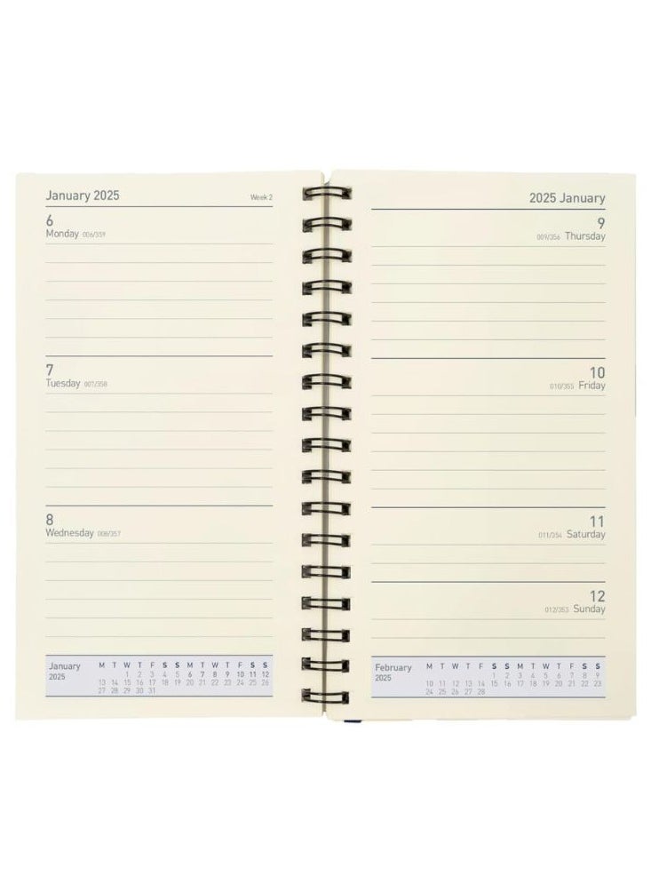 Collins - Collins Elite Mid Year Diary Planner Pocket Week to View Academic Year 2024-25 - Black - Weekly Mid Year Journal for Students, Teachers and Academics - 1165VM.99-2425 - July 2024 to July 2025 - Image 1